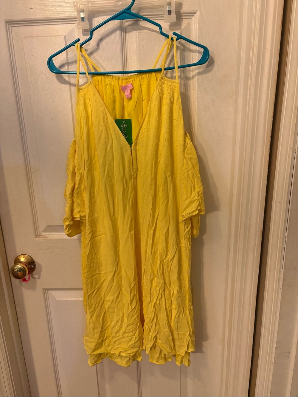 Lilly Pulitzer Girls' Yellow Cold-Shoulder Summer Dress